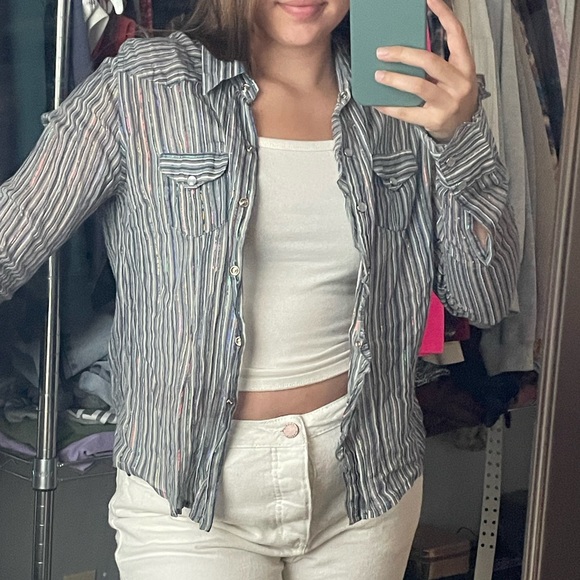 Fun colored button down - Picture 2 of 4